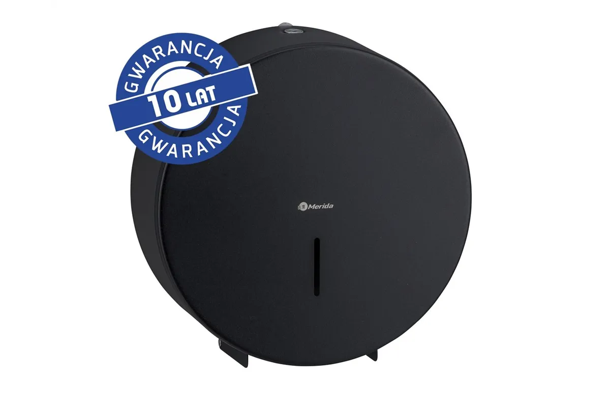 Pojemnik na papier toaletowy MERIDA STELLA BLACK LINE MAXI, średnica papieru do 23 cm, czarny
 Merida BSC104