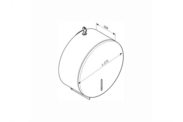 Pojemnik na papier toaletowy MERIDA STELLA BLACK LINE MAXI, średnica papieru do 23 cm, czarny
 Merida BSC104