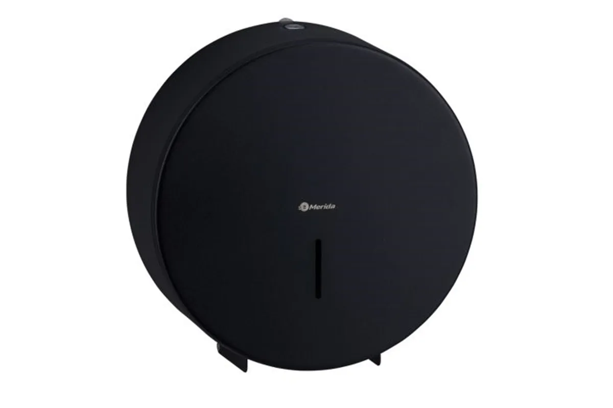 Pojemnik na papier toaletowy MERIDA STELLA BLACK LINE MAXI, średnica papieru do 23 cm, czarny
 Merida BSC104