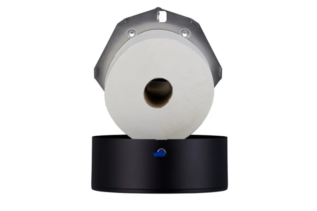 Pojemnik na papier toaletowy MERIDA STELLA BLACK LINE MAXI, średnica papieru do 23 cm, czarny
 Merida BSC104