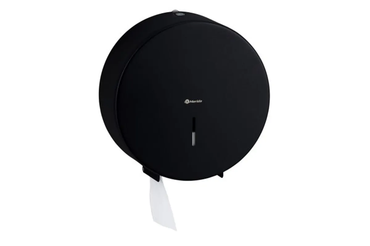 Pojemnik na papier toaletowy MERIDA STELLA BLACK LINE MAXI, średnica papieru do 23 cm, czarny
 Merida BSC104