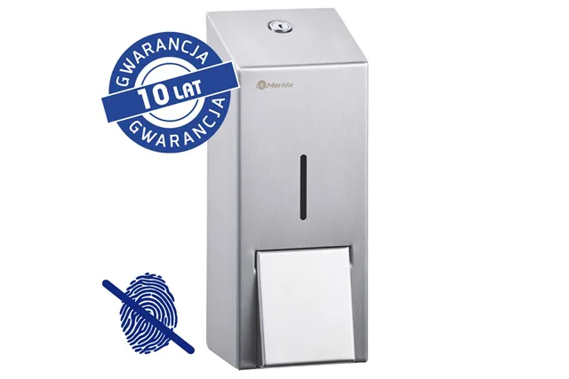 Dozownik mydła w pianie MERIDA STELLA Anti-FingerPrint MAXI na wkłady 700g pompka spieniająca stal matowa z powłoką AFP
 DSM276