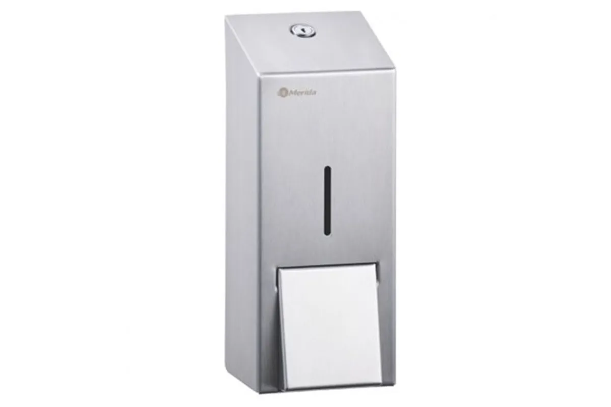 Dozownik mydła w pianie MERIDA STELLA Anti-FingerPrint MAXI na wkłady 700g pompka spieniająca stal matowa z powłoką AFP
 DSM276