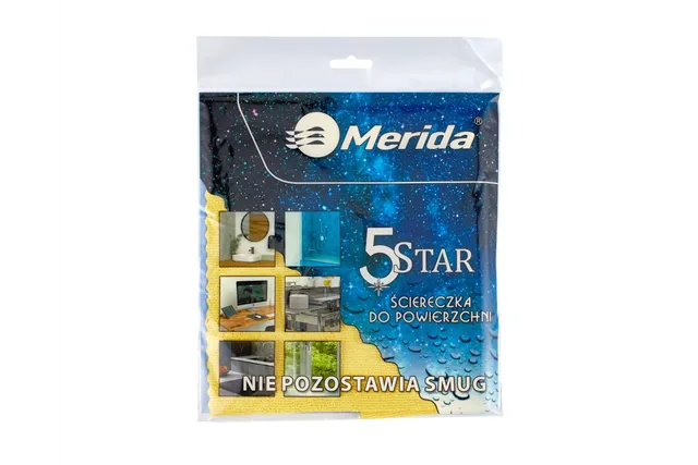 Ściereczka z mikrowłókna powlekanego poliuretanem MERIDA 5 STAR żółta
 Merida SRL035