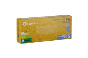 Rękawice hybrydowe antypoślizgowe niebieskie, opakowanie 200 szt., rozmiar S
 Merida TRN522