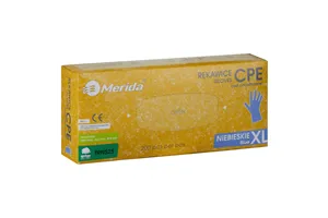 Rękawice hybrydowe antypoślizgowe niebieskie, opakowanie 200 szt., rozmiar XL
 Merida TRN525