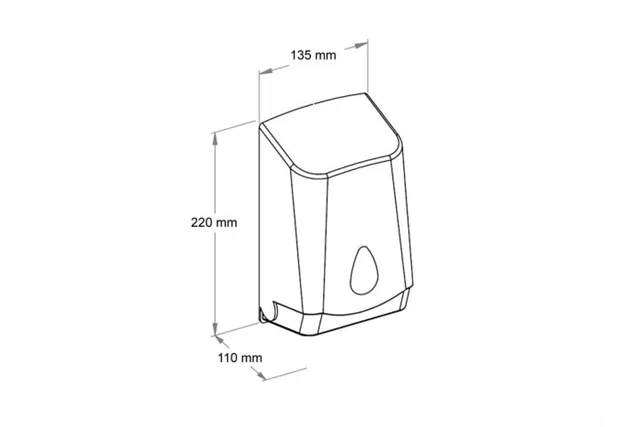 Pojemnik na papier toaletowy w listkach MERIDA UNIQUE SILVER SPARK LINE
 Merida BUS451