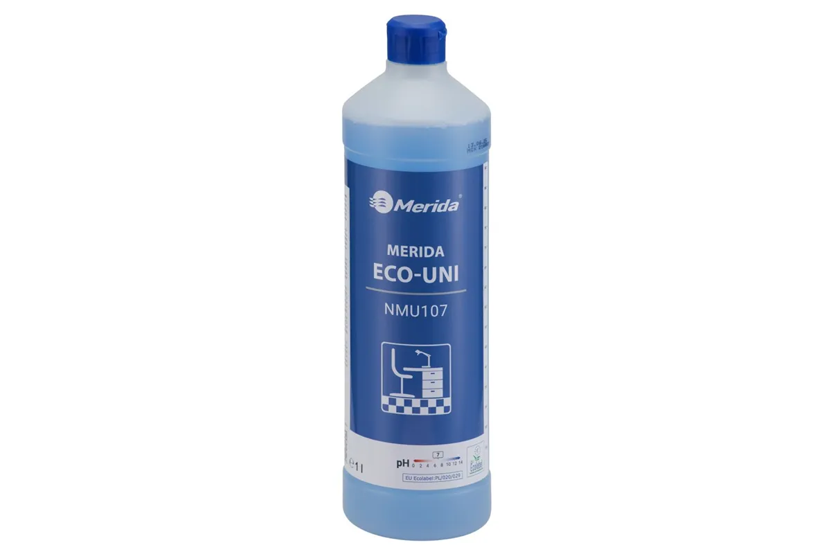 MERIDA ECO-UNI, ekologiczny, uniwersalny środek czyszczący, butelka 1 l, ECOLABEL
 Merida NMU107