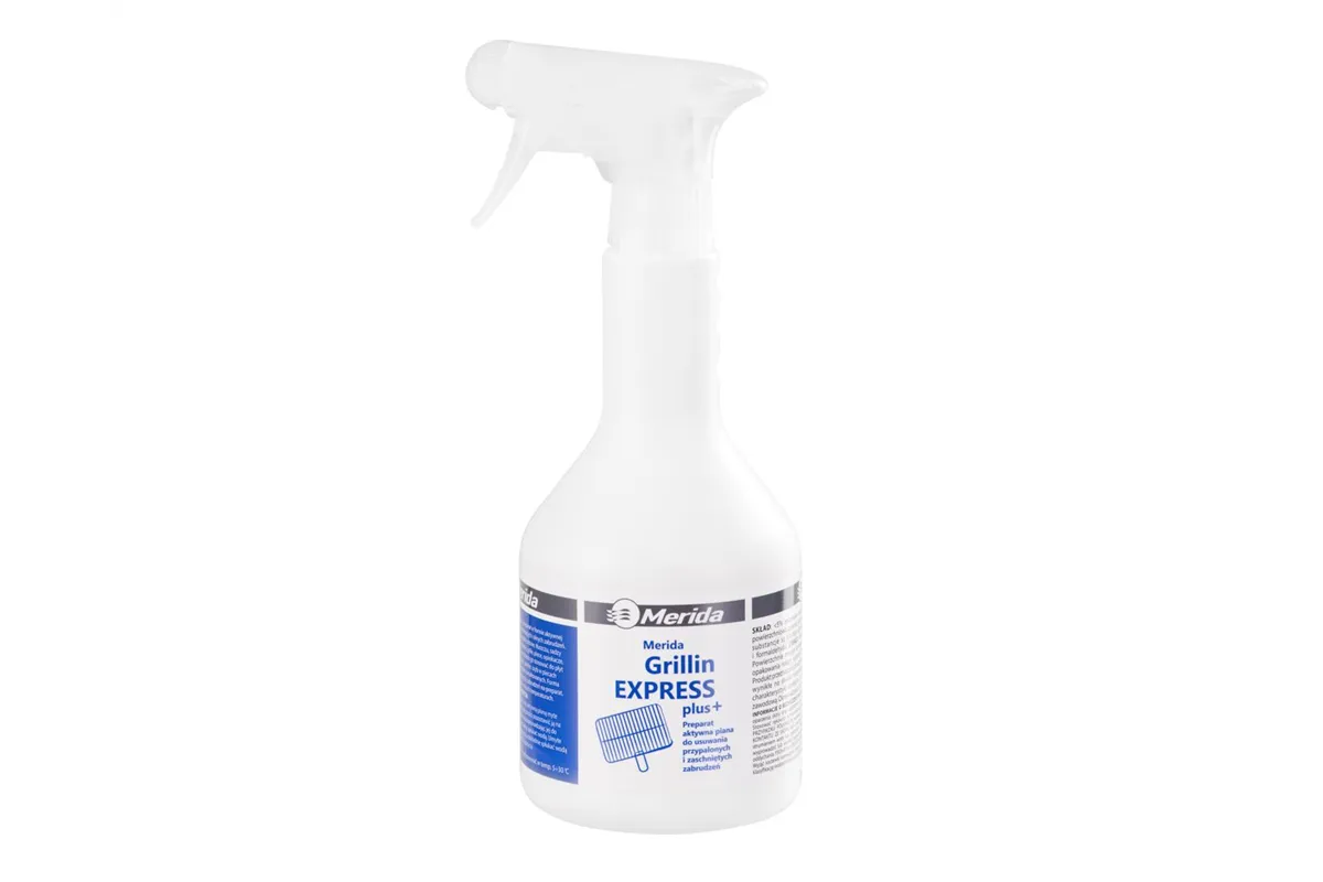 MERIDA GRILLIN EXPRESS PLUS, butelka 600 ml ze spryskiwaczem spieniającym, produkt gotowy do użycia
 Merida NMS019
