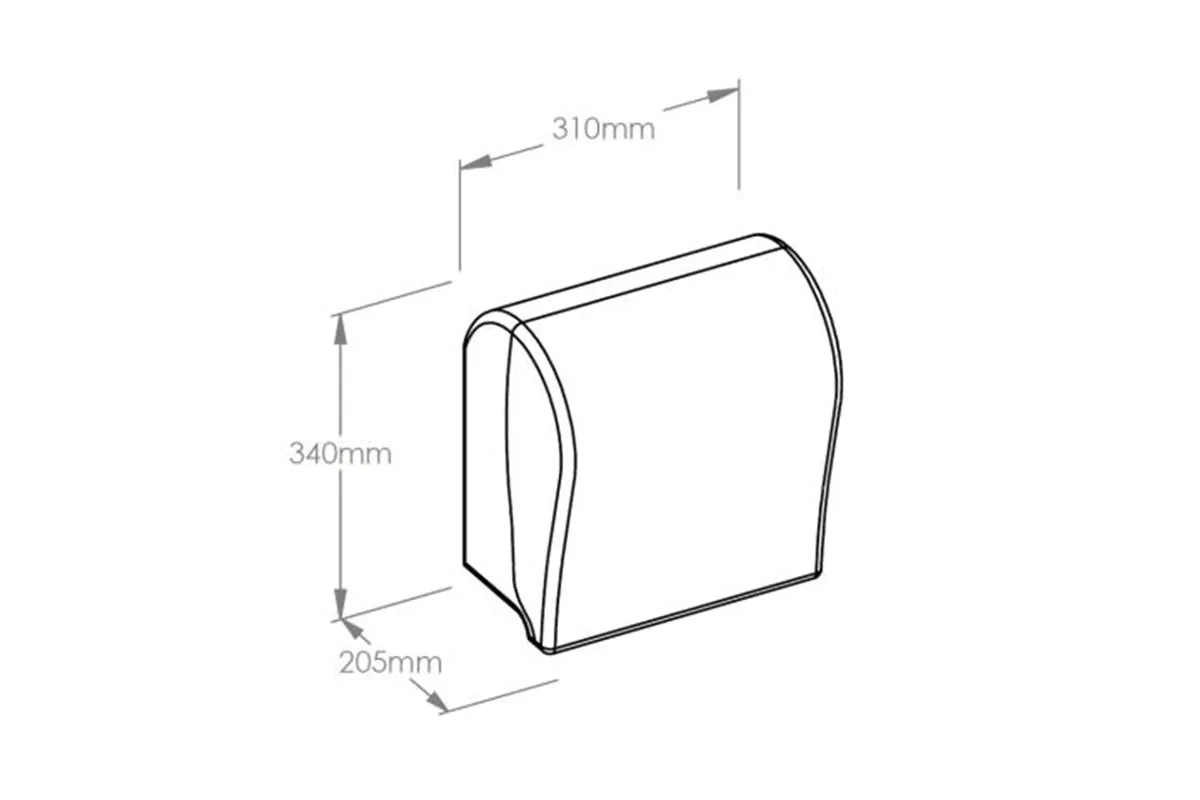 Mechaniczny podajnik ręczników w rolach MERIDA UNIQUE SOLID CUT RED SPARK LINE
 Merida CUR352