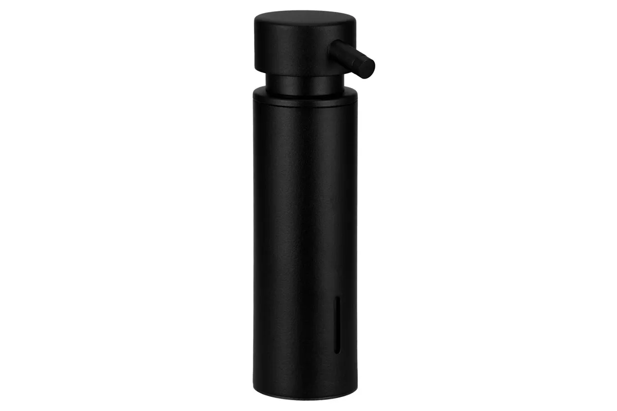 Dozownik mydła w płynie mocowany do blatu MERIDA STELLA BLACK LINE, pojemność zbiornika 300 ml, czarny
 Merida DSC111