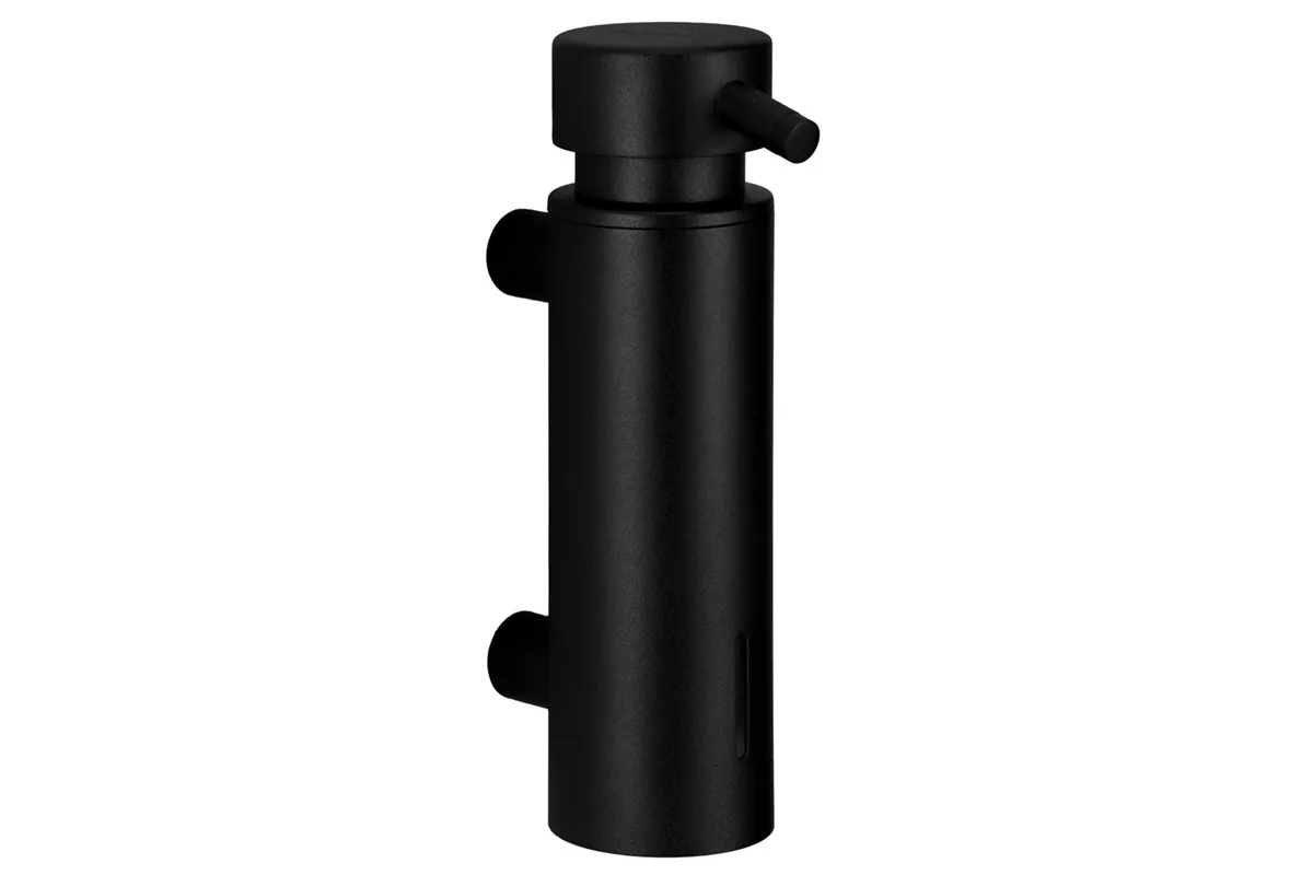 Dozownik mydła w płynie mocowany do ściany MERIDA STELLA BLACK LINE, pojemność zbiornika 300 ml, czarny
 Merida DSC112