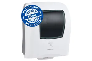 Automatyczny bezdotykowy podajnik ręczników papierowych w rolach MERIDA ONE AUTOMATIC MAXI, tworzywo ABS, biały
 Merida CEB501