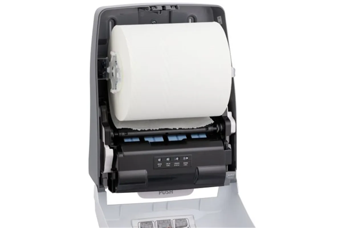 Automatyczny bezdotykowy podajnik ręczników papierowych w rolach MERIDA ONE AUTOMATIC MAXI, tworzywo ABS, biały
 Merida CEB501