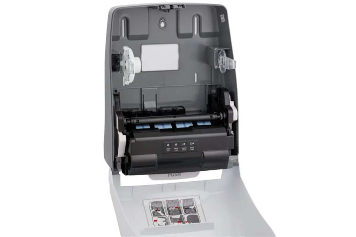 Automatyczny bezdotykowy podajnik ręczników papierowych w rolach MERIDA ONE AUTOMATIC MAXI, tworzywo ABS, biały
 Merida CEB501