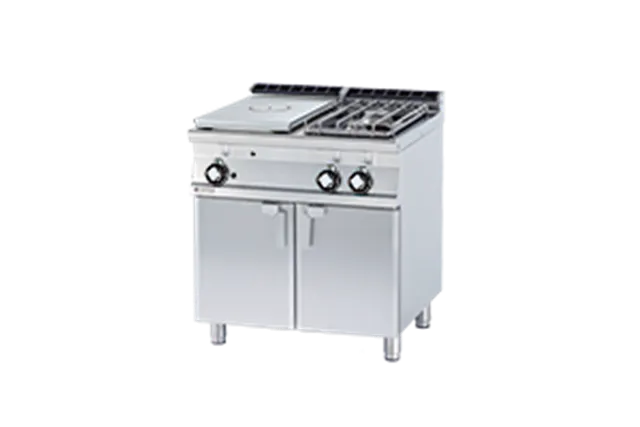 TP2 - 78 G/P ﻿﻿Kuchnia żeliwna gazowa z szafką RM Gastro