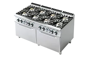 CF8 - 916 G ﻿﻿Kuchnia gazowa z piekarnikiem RM Gastro