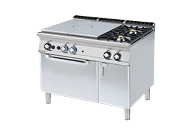 TPF2 - 912 GV ﻿﻿Kuchnia żeliwna z piekarnikiem RM Gastro