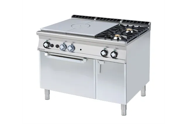 TPF2 - 912 GEV ﻿﻿Kuchnia żeliwna gazowa z piekarnikiem elektrycznym RM Gastro