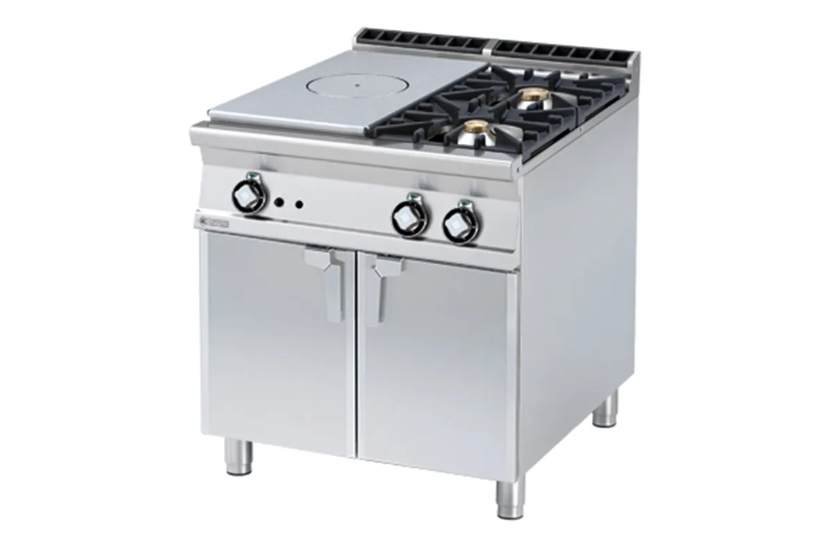 TP2 - 98 G ﻿﻿Kuchnia żeliwna z szafką RM Gastro