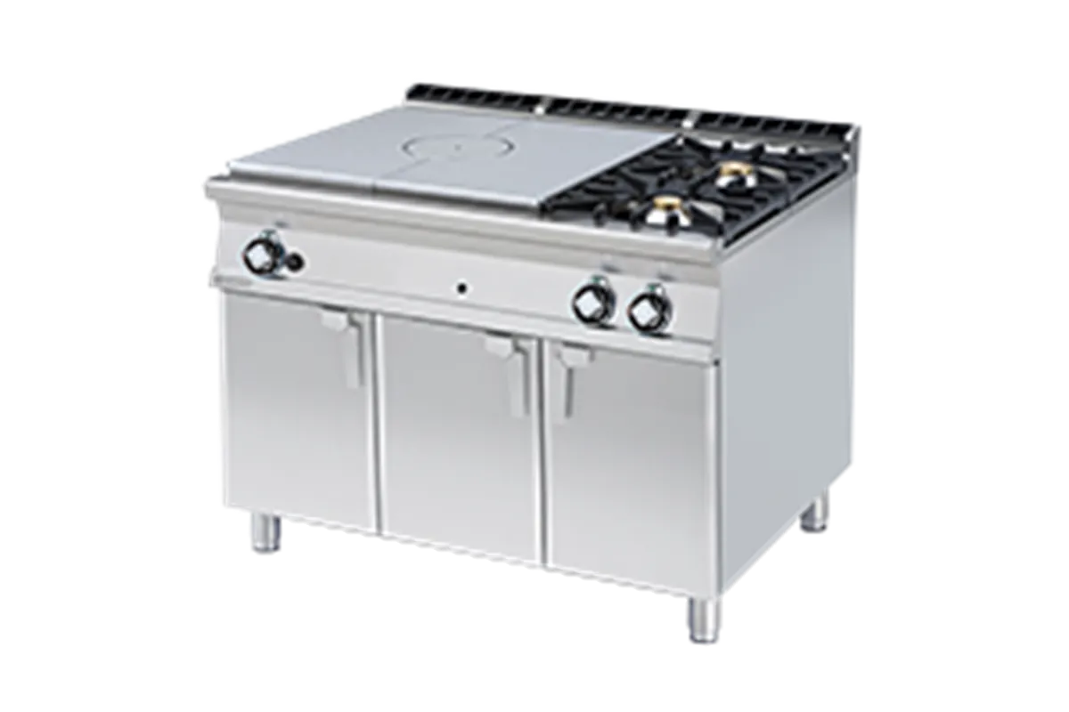 TP2 - 912 G ﻿﻿Kuchnia żeliwna z szafką RM Gastro