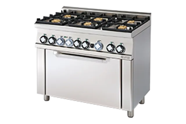 CF6 - 610 G ﻿﻿Kuchnia gazowa z piekarnikiem RM Gastro