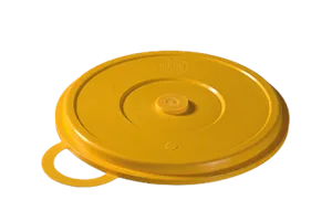 Pokrywka syntetyczna żółta do talerza obiadowego z uchwytem REDFOX
