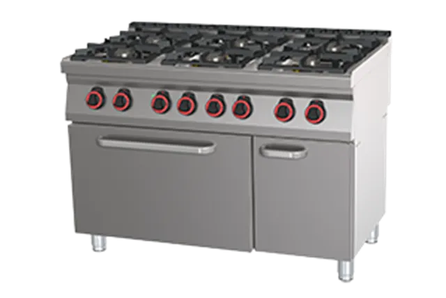 SPT 70/120 21 GE ﻿Kuchnia gazowa z piekarnikiem elektrycznym Red Fox