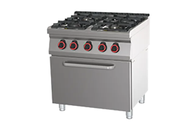 SPT 70/80 11 GE ﻿Kuchnia gazowa z piekarnikiem elektrycznym Red Fox