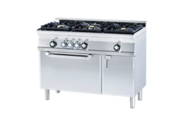 CFM3 - 612 GEMV WOK ﻿﻿Kuchnia gazowa WOK z piekarnikiem elektrycznym RM Gastro