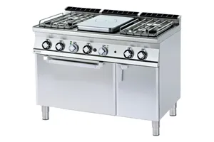 TPFV4 - 712 GEV/P ﻿﻿﻿Kuchnia żeliwna gazowa z piekarnikiemelektrycznym RM Gastro