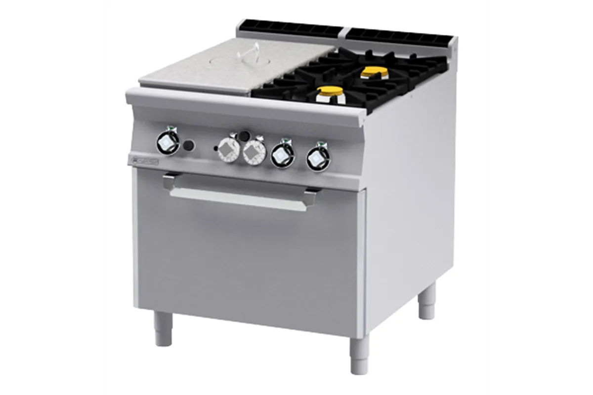 TPFV2 - 98 GE ﻿﻿Kuchnia żeliwna z piekarnikiem elektrycznym RM Gastro