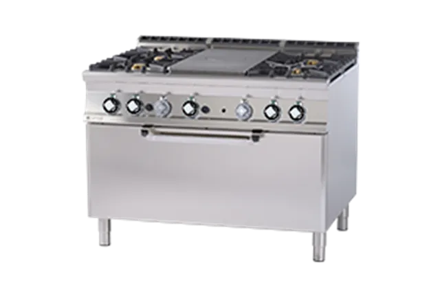 TPF4 - 912 GE ﻿﻿Kuchnia żeliwna z piekarnikiem elektrycznym RM Gastro