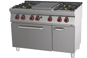 STPT 70/120 21 GE Kuchnia gazowa z piekarnikiem elektrycznym REDFOX