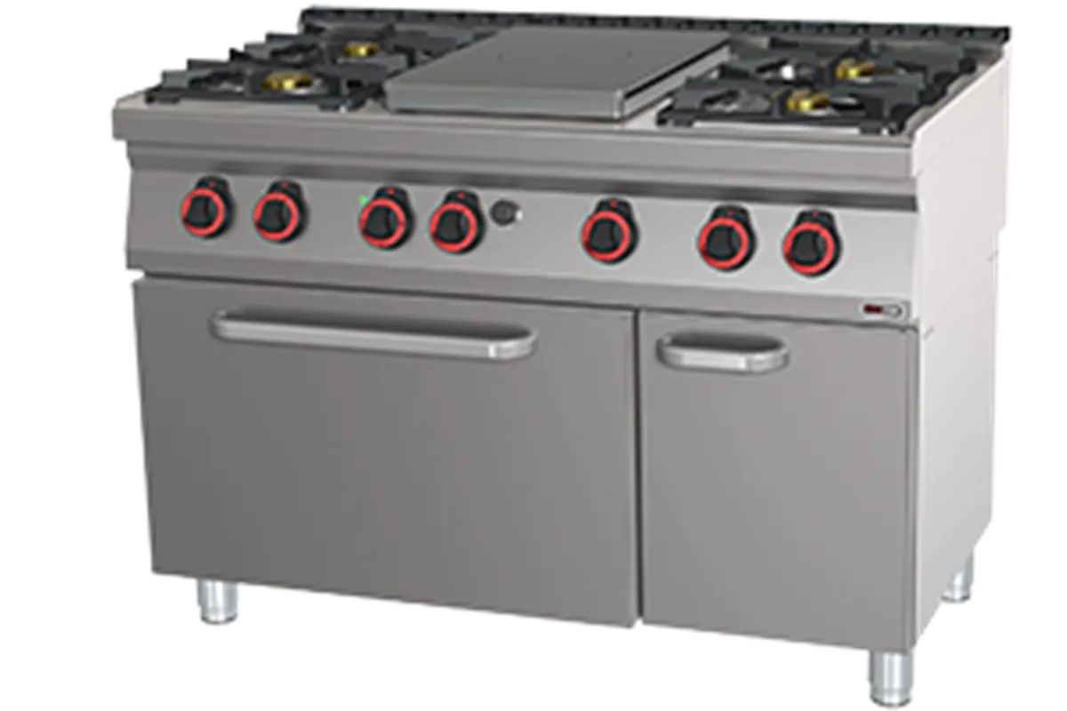 STPT 70/120 21 GE Kuchnia gazowa z piekarnikiem elektrycznym REDFOX