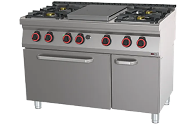 STPT 70/120 21 GE Kuchnia gazowa z piekarnikiem elektrycznym REDFOX