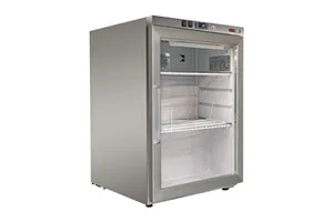 DRR 200GSS Szafa chłodnicza - 130 l, nierdzewna, przeszklone drzwi REDFOX