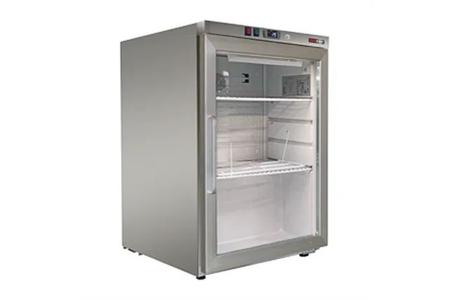 DRR 200GSS Szafa chłodnicza - 130 l, nierdzewna, przeszklone drzwi REDFOX