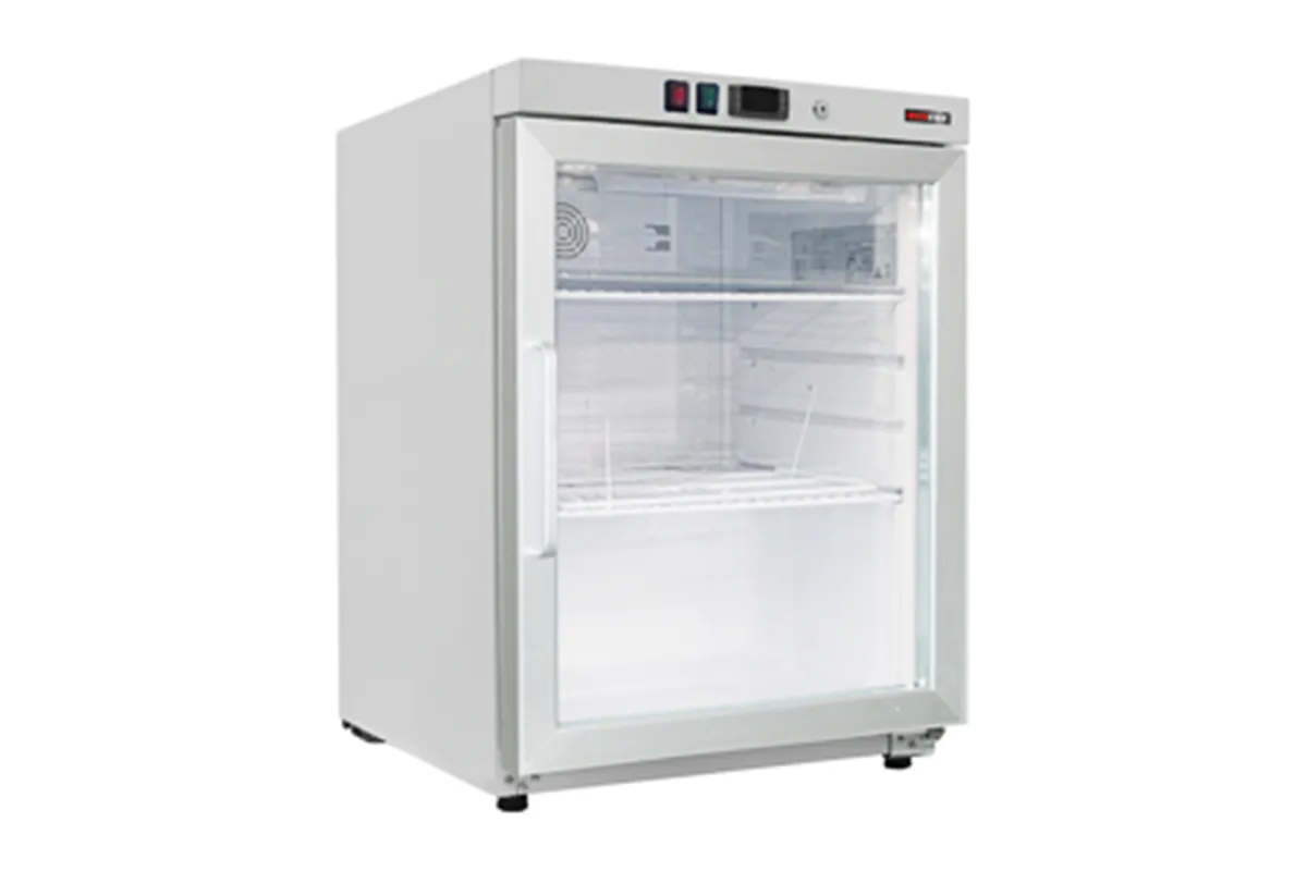 DRR 200G Szafa chłodnicza - 130 l, lakierowana, przeszklone drzwi REDFOX