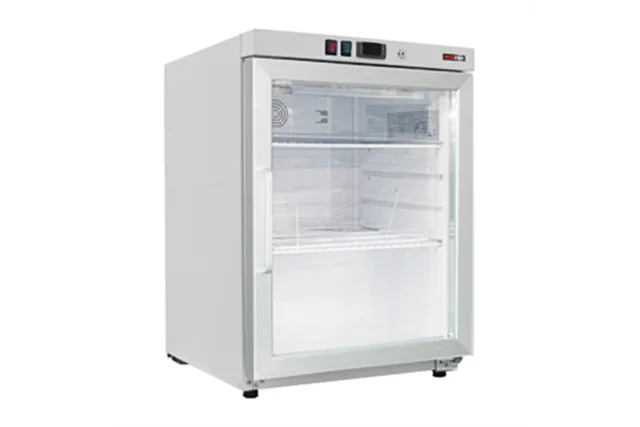 DRR 200G Szafa chłodnicza - 130 l, lakierowana, przeszklone drzwi REDFOX