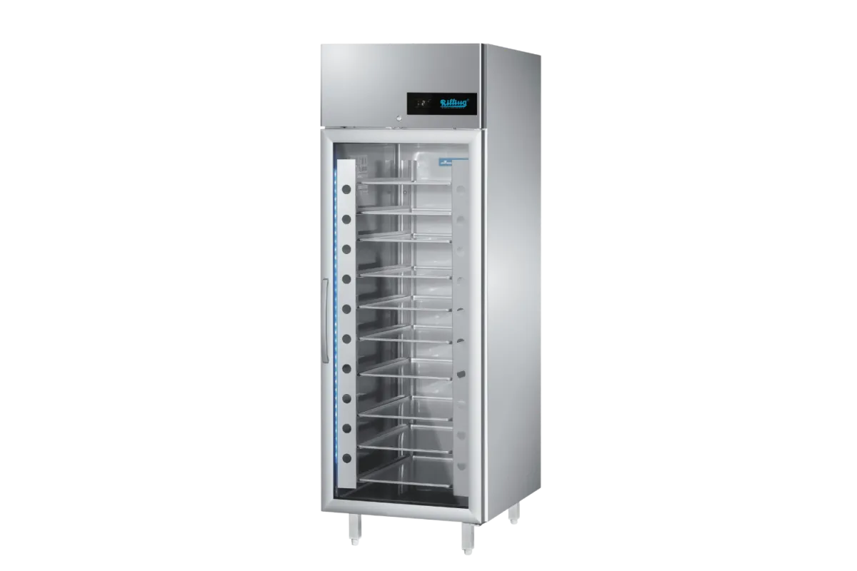 Szafa chłodnicza piekarnicza Linia 690 z drzwiami szklanymi, z oświetleniem LED AHKO N069 BWV1 z centralnym chłodzeniem
