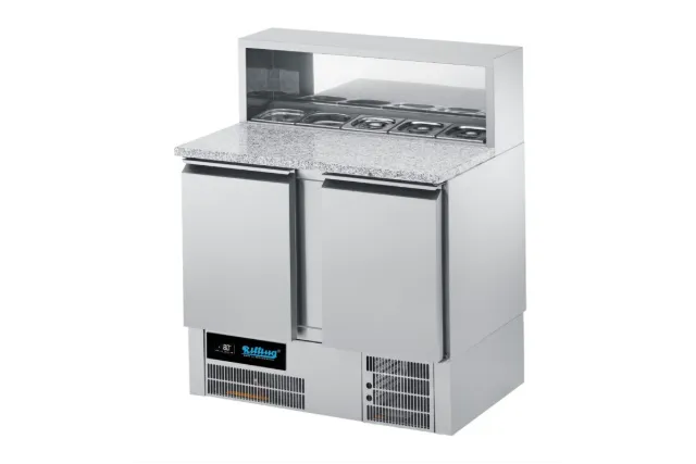 Stół chłodniczy do pizzy z blatem granitowym  z własnym chłodzeniem AKTP079500EV