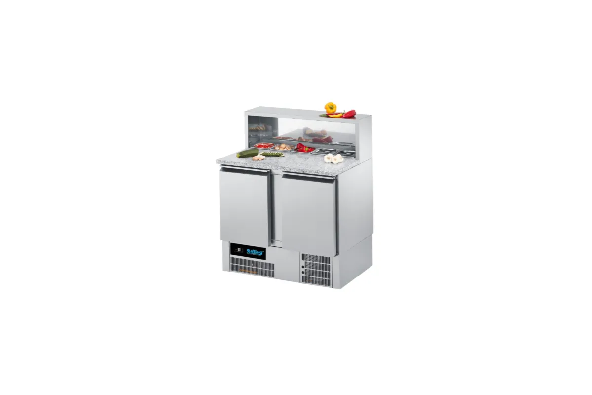 Stół chłodniczy do pizzy z blatem granitowym  z własnym chłodzeniem AKTP079500EV