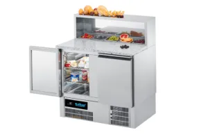 Stół chłodniczy do pizzy z blatem granitowym  z własnym chłodzeniem AKTP079500EV