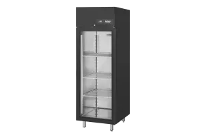 Szafa chłodnicza przeszklona stal w kolorze czarnym GN 2/1 650 L 1,7 kW 695x810x2020Linia 650 AHK MN065S 0V1 Rilling