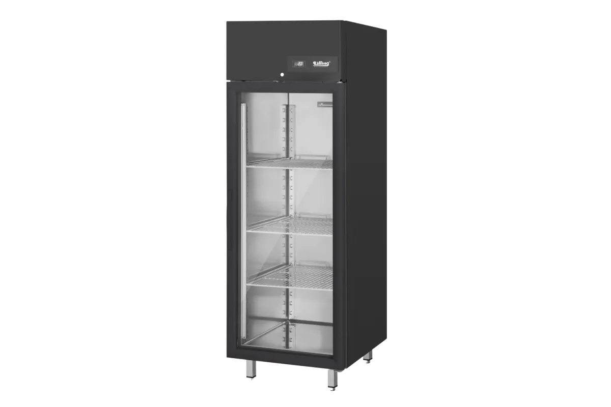 Szafa chłodnicza przeszklona stal w kolorze czarnym GN 2/1 650 L 1,7 kW 695x810x2020Linia 650 AHK MN065S 0V1 Rilling