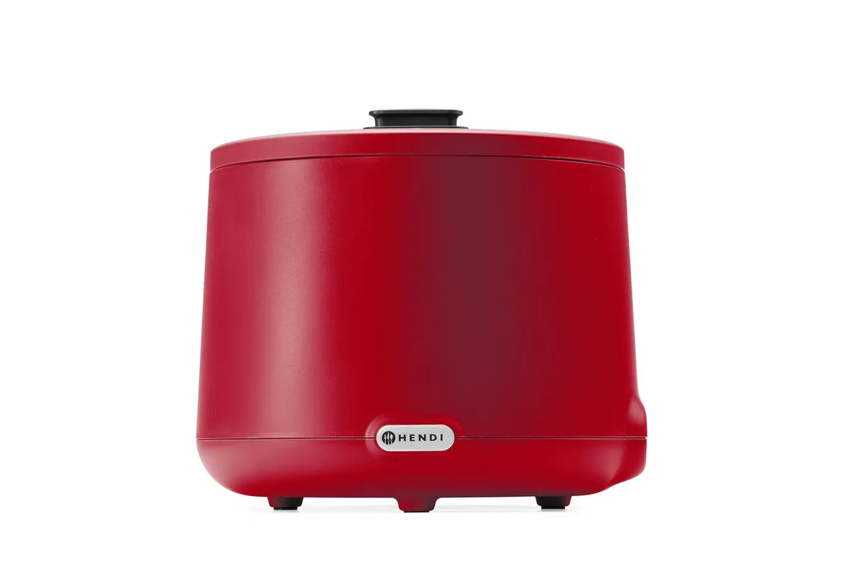 Kociołek do zupy UNIQ 8L czerwony z cyfrową regulacją temperatury Hendi 860571