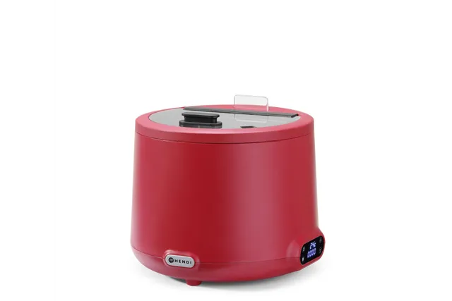 Kociołek do zupy UNIQ 8L czerwony z cyfrową regulacją temperatury Hendi 860571