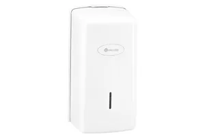 Pojemnik na papier toaletowy w listkach MERIDA ONE, pojemność do 450 szt., tworzywo ABS, biały