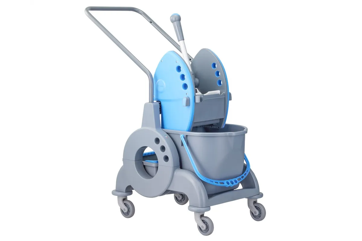 Wózek jednowiadrowy 15 l z kuwetą 8 l, niebieska prasa